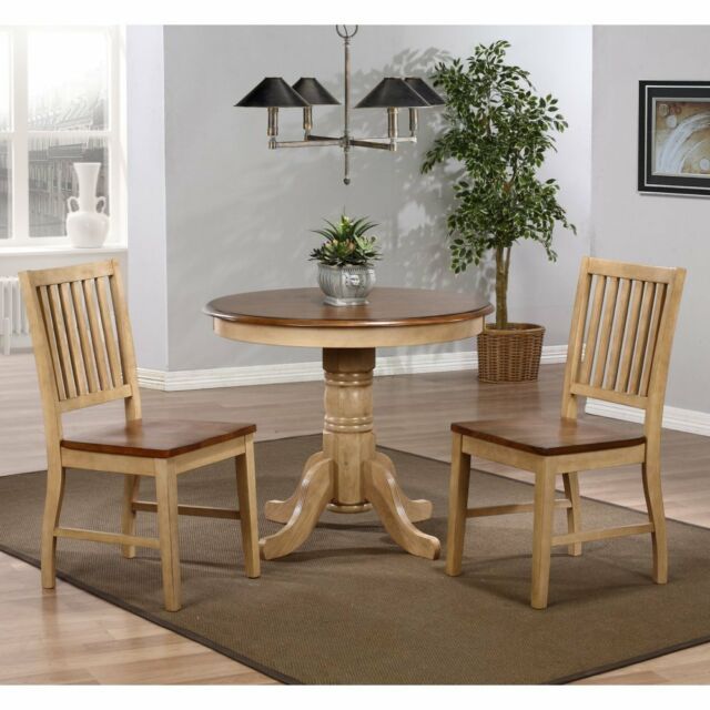 Sunset Trading 3 Piece Brook 36 In. Round Dining Set With Within Trendy Brooks Round Dining Tables (Photo 24 of 30)