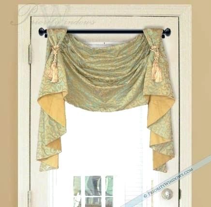 Swag Window Curtains – Uknatura For Traditional Two Piece Tailored Tier And Swag Window Curtains Sets With Ornate Rooster Print (Photo 35 of 50)