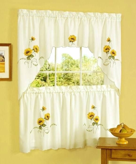 Swag Window Curtains – Uknatura In Traditional Two Piece Tailored Tier And Swag Window Curtains Sets With Ornate Rooster Print (Photo 4 of 50)