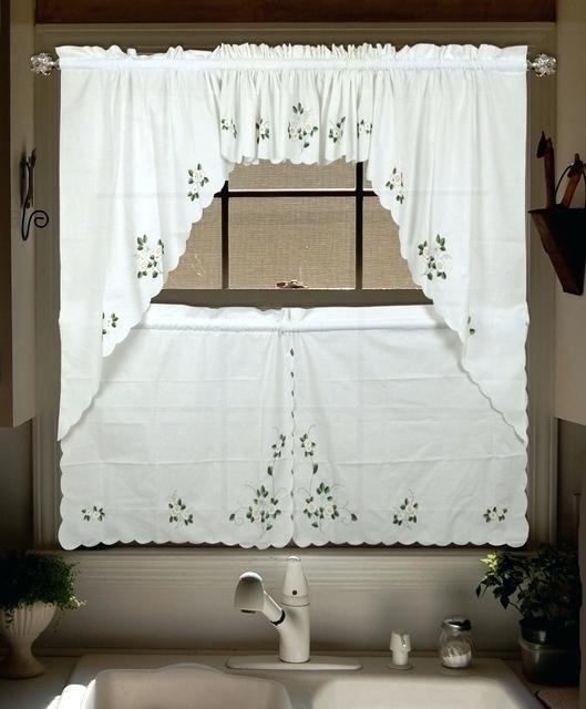 Swag Window Curtains – Uknatura Throughout Traditional Tailored Tier And Swag Window Curtains Sets With Ornate Flower Garden Print (View 12 of 30)