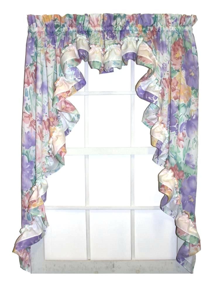 Swag Window Curtains – Uknatura With Regard To Traditional Tailored Tier And Swag Window Curtains Sets With Ornate Flower Garden Print (Photo 28 of 30)