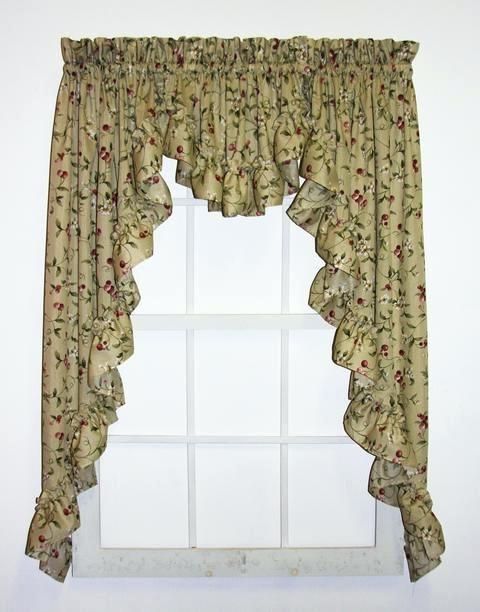 Swag Window Curtains – Uknatura Within Traditional Tailored Tier And Swag Window Curtains Sets With Ornate Flower Garden Print (Photo 17 of 30)