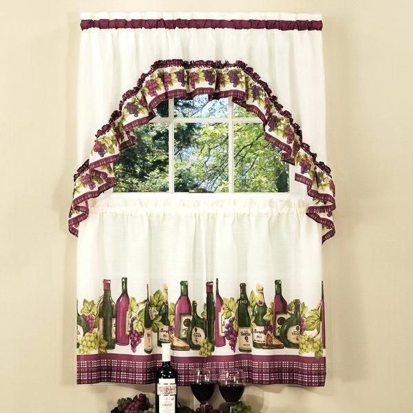 Swag Window Curtains – Umegold In Traditional Tailored Window Curtains With Embroidered Yellow Sunflowers (View 14 of 30)