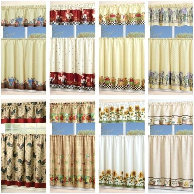 Tier Window Treatment Lace Treatments Sheer Curtains For With Cotton Lace 5 Piece Window Tier And Swag Sets (View 37 of 50)