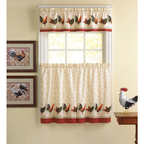 Top 20 Cabin Curtains – Top Decor Tips For Traditional Two Piece Tailored Tier And Swag Window Curtains Sets With Ornate Rooster Print (View 19 of 50)