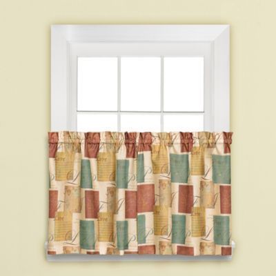 Tranquility 36 Inch Window Curtain Tier Pair In Blue/tan For Touch Of Spring 24 Inch Tier Pairs (Photo 1 of 30)