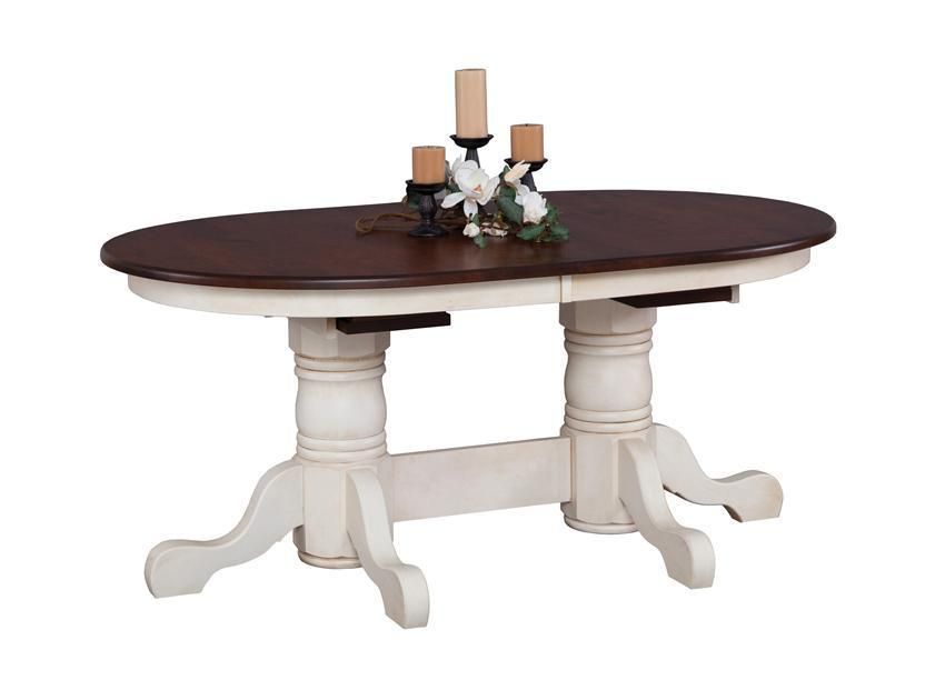 Trendy Warner Round Pedestal Dining Tables Throughout Amish Nantucket Double Pedestal Dining Room Table (View 20 of 20)