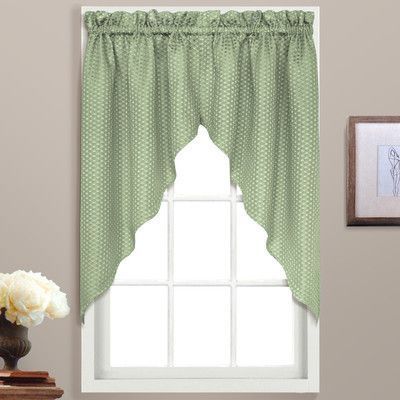 United Curtain Co. Hamden Rod Pocket Swag 38" Curtain In Cumberland Tier Pairs In Dove Gray (Photo 10 of 30)