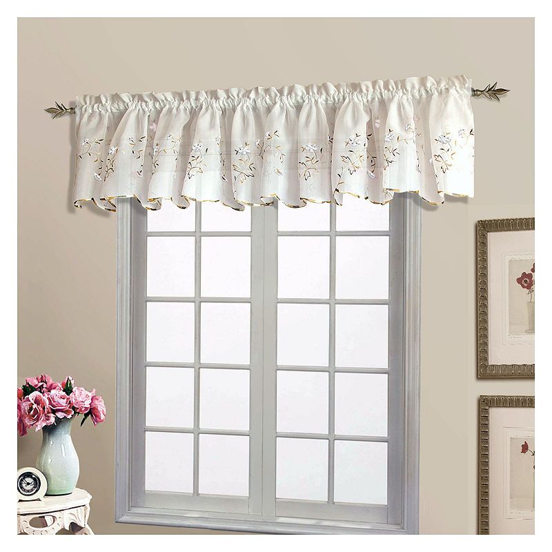 United Curtain Co. Lorretta Rod Pocket Valance | Products With Regard To Cumberland Tier Pairs In Dove Gray (Photo 14 of 30)