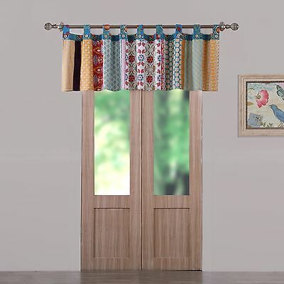 Valance Bohemian Floral Medallion Pieced Window Treatment Curtains | Ebay Regarding Medallion Window Curtain Valances (Photo 34 of 48)