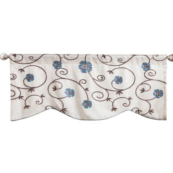 Valances With Regard To Embroidered Floral 5 Piece Kitchen Curtain Sets (Photo 21 of 30)
