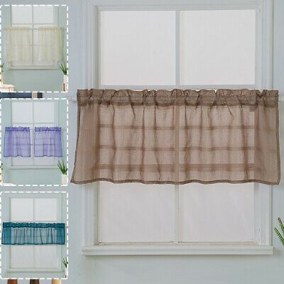 Vintage Style Kitchen Curtain Valance Hand Made 36" Window Within Oakwood Linen Style Decorative Curtain Tier Sets (Photo 16 of 30)
