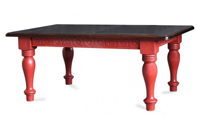 Well Known Details About Vintage Black Red Rhine Castle Dining Table 6' Solid Wood Sp  Order Bramble 23297 For Langton Reclaimed Wood Dining Tables (Photo 18 of 30)