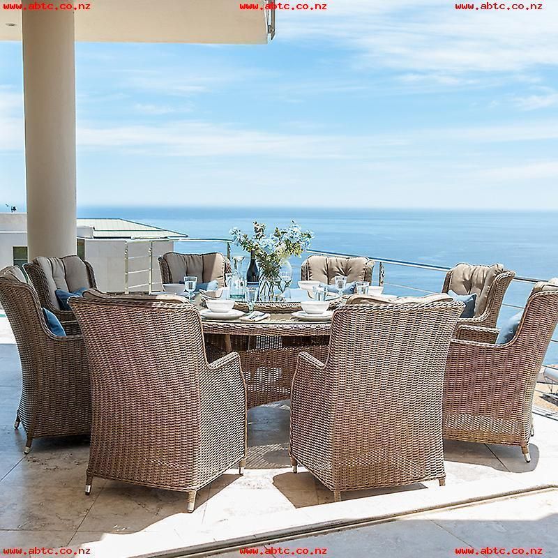 Well Known Nova – Thalia 8 Seat Outdoor Rattan Dining Set – 1.8m Round Inside Thalia Dining Tables (Photo 17 of 30)