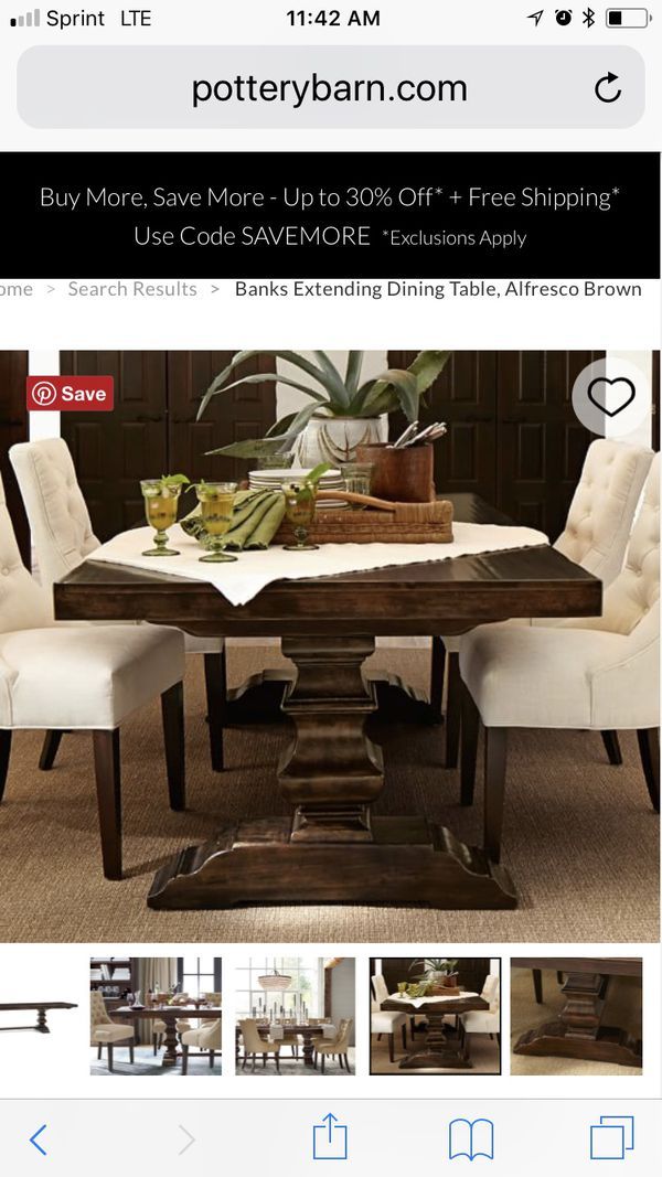 Well Liked Pottery Barn Banks Extending Dining Table – Alfresco Brown Intended For Alfresco Brown Banks Extending Dining Tables (View 12 of 30)
