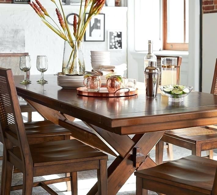 Well Liked Tuscan Chestnut Toscana Pedestal Extending Dining Tables For Toscana Extending Dining Table – Jjaglo (Photo 9 of 20)