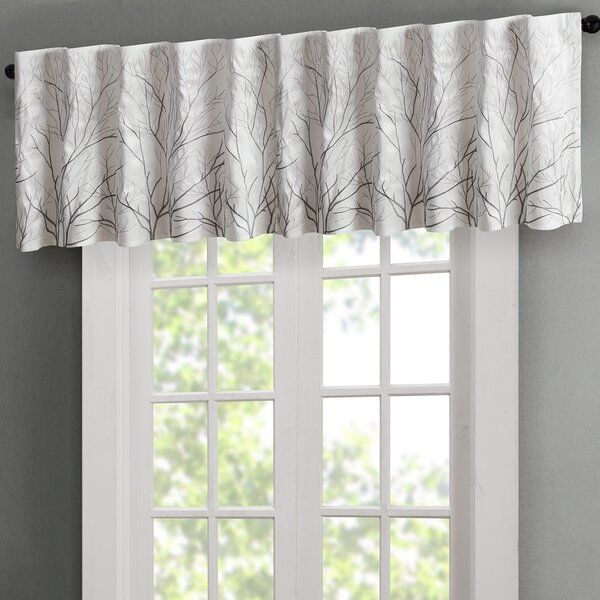 White And Navy Valance | Wayfair Pertaining To Vertical Ruffled Waterfall Valances And Curtain Tiers (Photo 34 of 43)