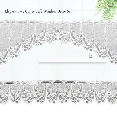 White Battenburg Lace Kitchen Curtain Valance Tier Swag For Cotton Lace 5 Piece Window Tier And Swag Sets (View 32 of 50)