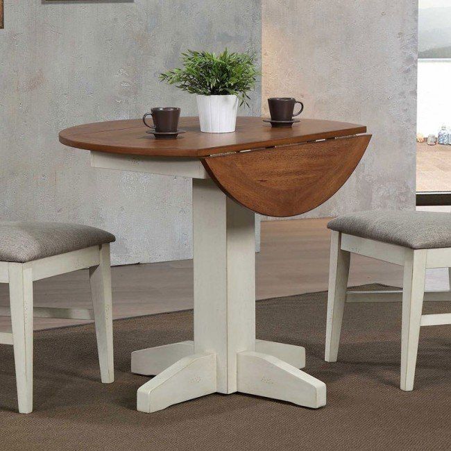 White Dropleaf Table – Martinique Intended For Well Liked Antique White Shayne Drop Leaf Kitchen Tables (Photo 11 of 30)