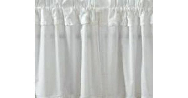 White Ruffled Sheer Swatch Valance Curtains Country Vintage Pertaining To White Ruffled Sheer Petticoat Tier Pairs (View 27 of 30)