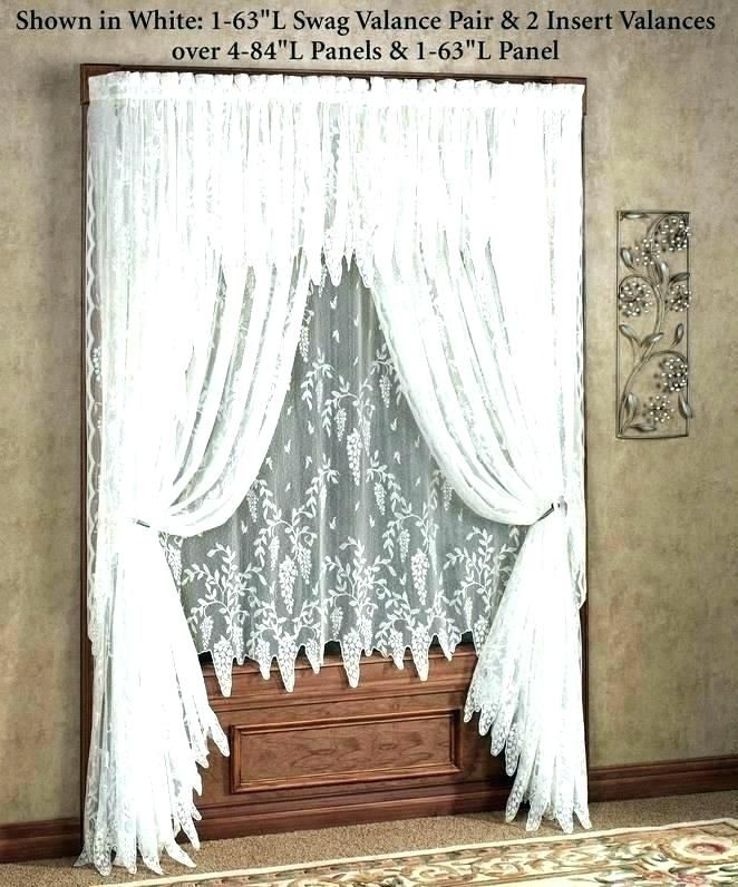 White Shabby Chic Curtains Romance Curtain Panel – Udbhavah.in Within White Ruffled Sheer Petticoat Tier Pairs (Photo 29 of 30)