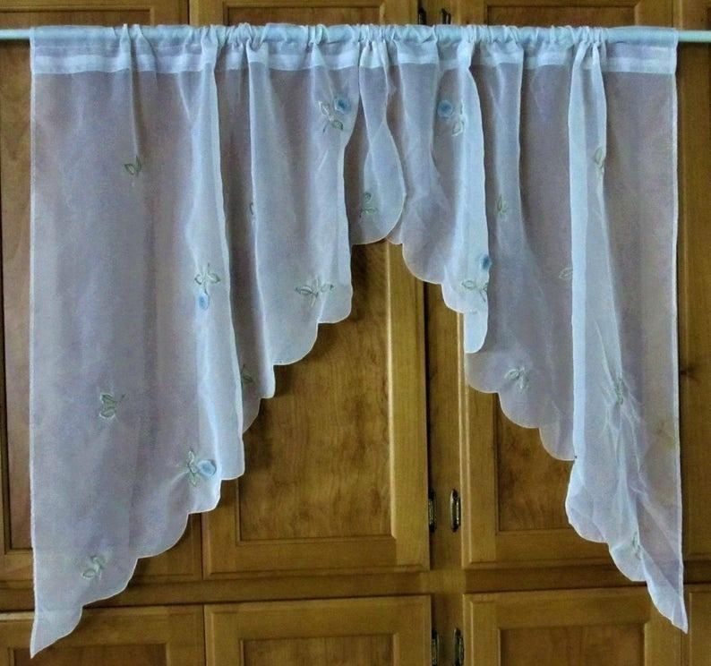 White Sheer Valance – Mirnavelasquez Regarding Chic Sheer Voile Vertical Ruffled Window Curtain Tiers (View 40 of 50)