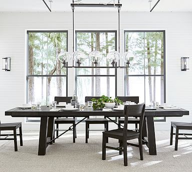 Widely Used Benchwright Extending Dining Table, Blackened Oak, 60"l X 38 With Gray Wash Benchwright Extending Dining Tables (Photo 8 of 20)