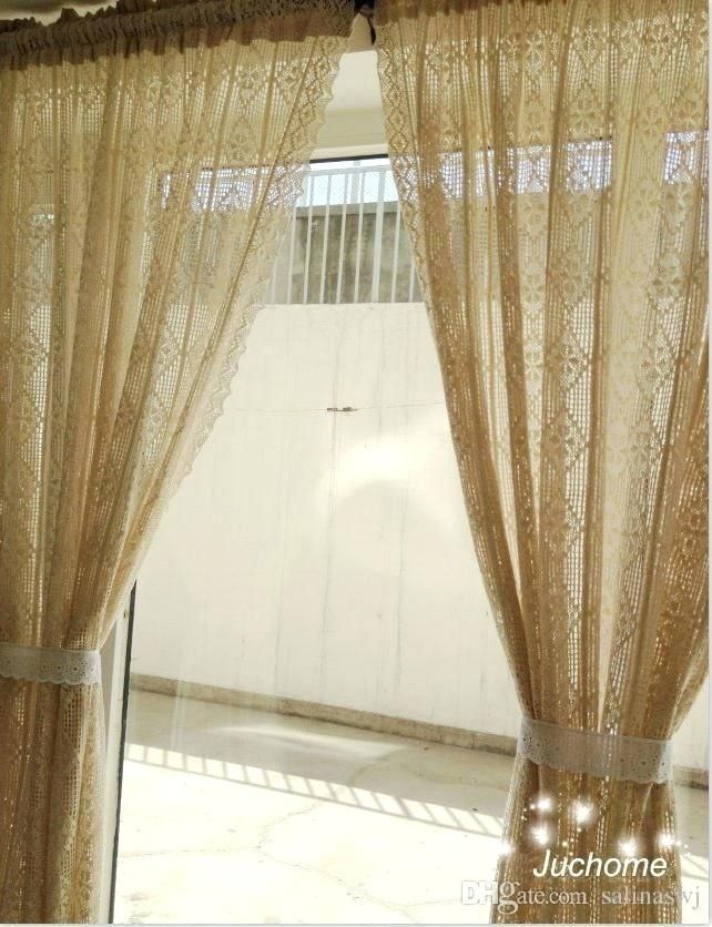 Window Cotton – Elavakasino.co Pertaining To Rod Pocket Cotton Striped Lace Cotton Burlap Kitchen Curtains (Photo 30 of 30)