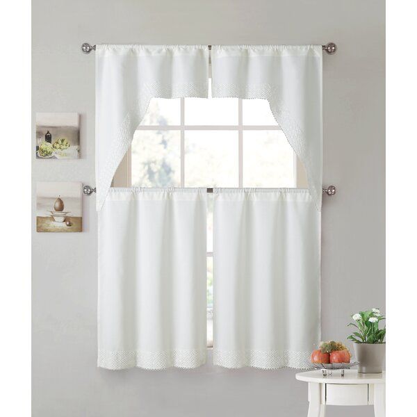 Window In A Bag Curtains | Wayfair In Top Of The Morning Printed Tailored Cottage Curtain Tier Sets (View 28 of 50)