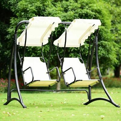 2 Person Hammock Porch Swing Patio Outdoor Hanging Loveseat Canopy Glider  Swing In Outdoor Porch Swings (Photo 15 of 20)