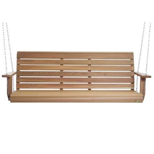2 Person Natural Cedar Wood Outdoor Swing Pertaining To 2 Person Natural Cedar Wood Outdoor Gliders (Photo 1 of 20)