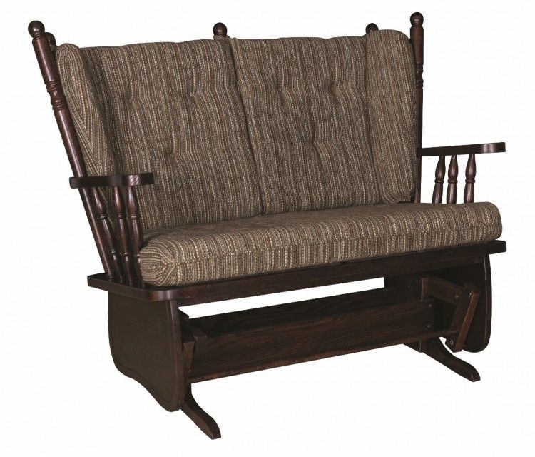 4 Post Low Back Loveseat Glider Pertaining To Low Back Glider Benches (Photo 6 of 20)