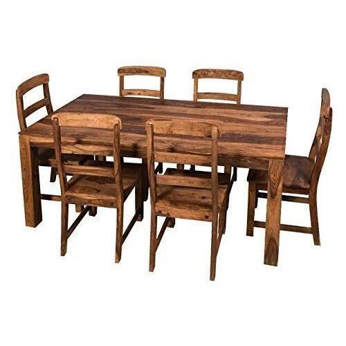 6 Seater Retangular Wood Contemporary Dining Tables With Fashionable 6 Seater Modern Wooden Dining Table – Guru Kripa Art And (View 20 of 20)