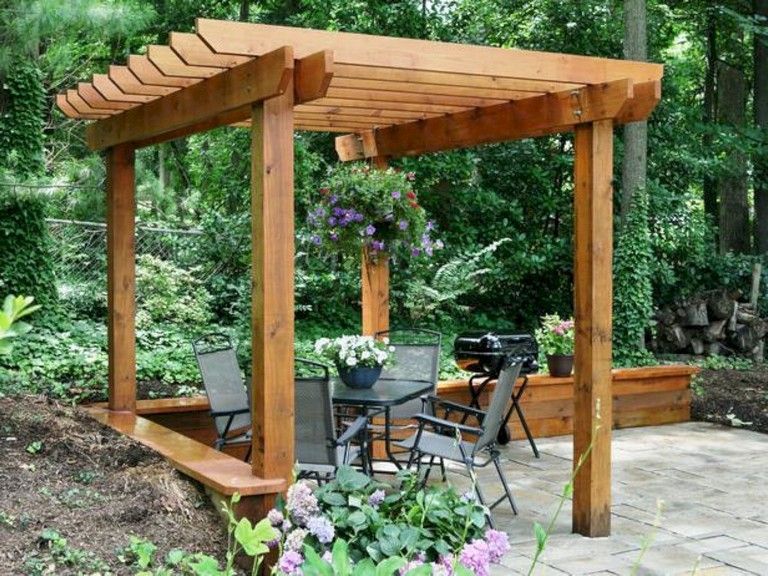 60+ Marvelous Backyard Pergola Plan Ideas | Gardening Regarding A4 Ft Cedar Pergola Swings (View 11 of 20)