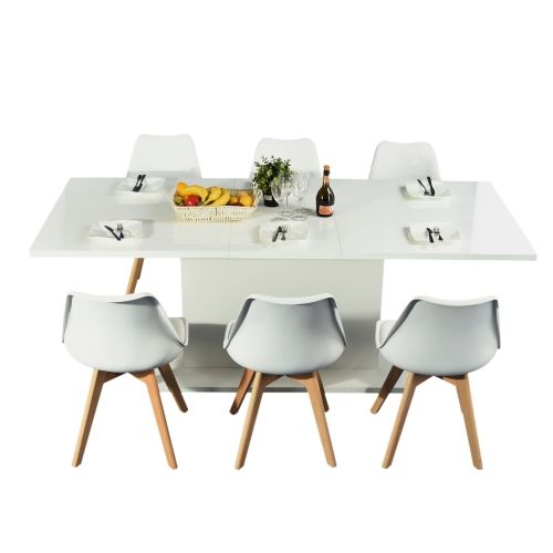 8 Seater Wood Contemporary Dining Tables With Extension Leaf Inside Most Recent 8 Seater Wood Contemporary Homes Dining Table For Kitchen Room With  Extension Leaf (View 5 of 20)