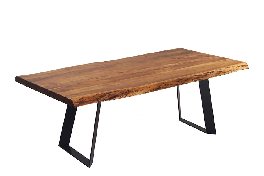 Featured Photo of 20 The Best Acacia Dining Tables with Black Victor-legs