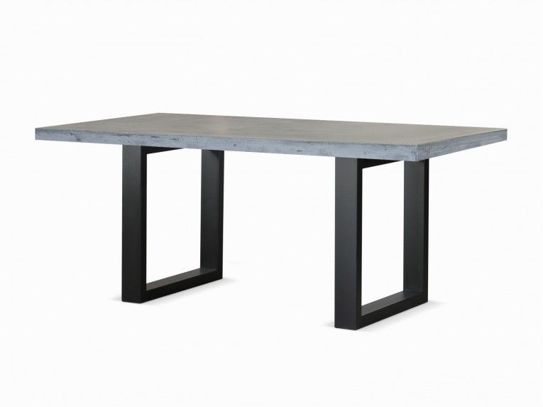 Apollo Dining Table – Black Steel Legs & Polished Concrete With Most Up To Date Dining Tables With Black U Legs (View 4 of 20)
