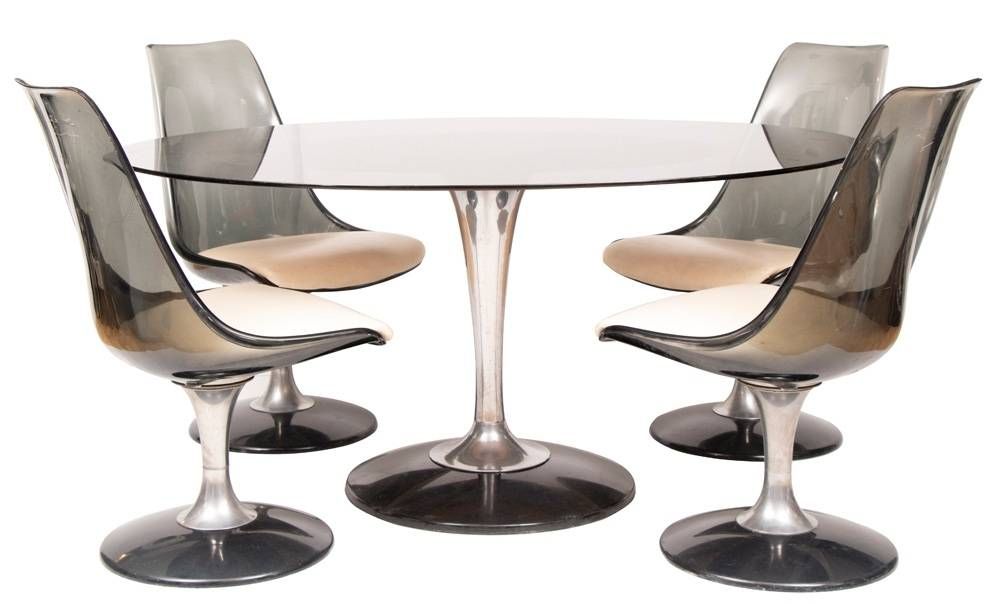 Appealing Smoked Glass Dining Table And Chairs Glamorous Eve Pertaining To Well Liked Smoked Oval Glasstop Dining Tables (View 18 of 20)