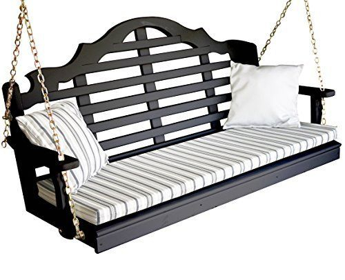 Aspen Tree Interiors Wood Porch Swing Amish Outdoor Hanging Pertaining To Patio Hanging Porch Swings (Photo 1 of 20)