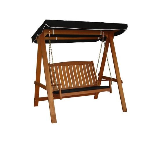 Avoca 2 Person Natural Shorea Outdoor Swing With 2 Person Light Teak Oil Wood Outdoor Swings (View 13 of 20)