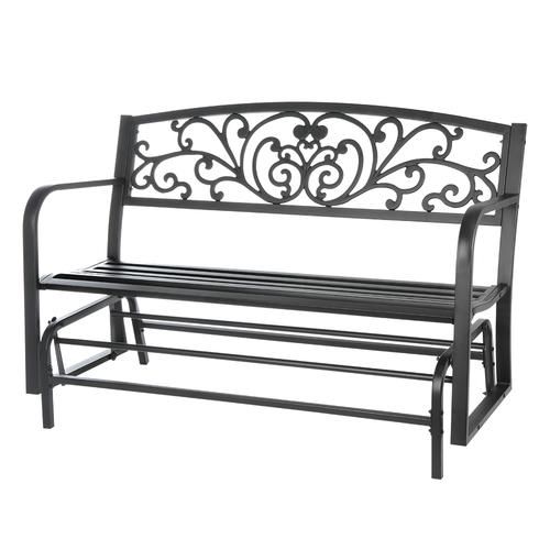 Backyard Creations® Steel Scroll Glider Bench At Menards® In Low Back Glider Benches (View 11 of 20)