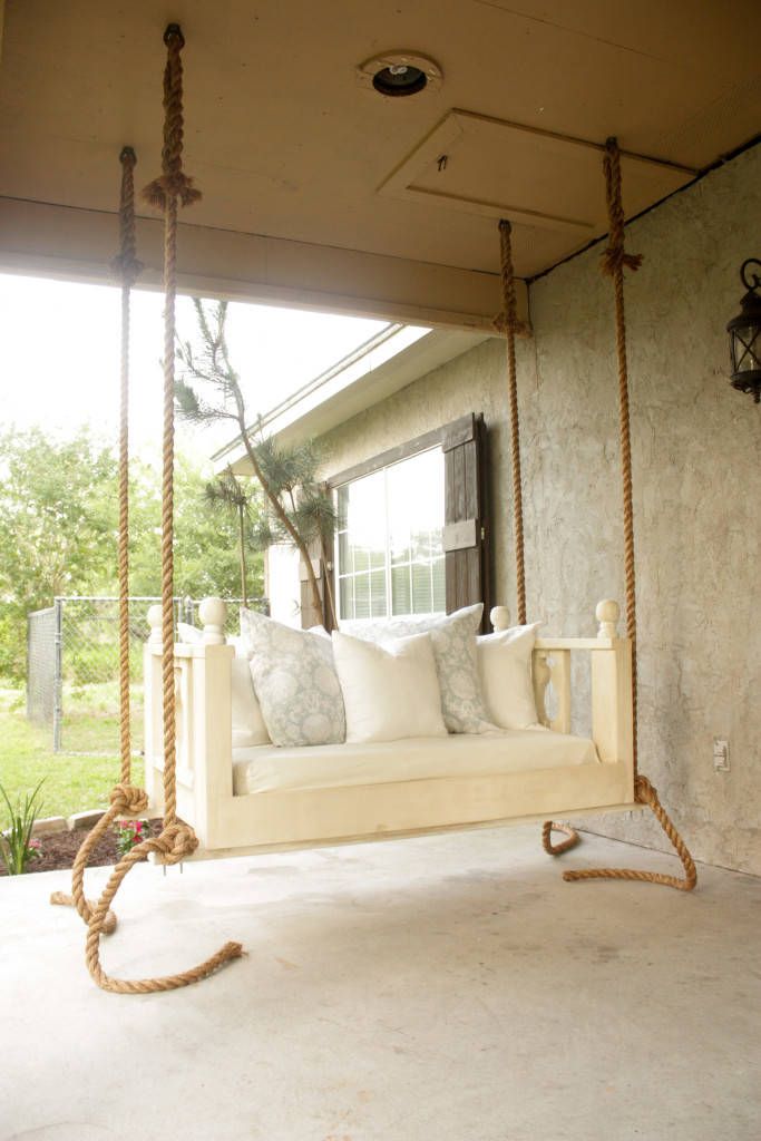 Bedrooms Front Porch Swing Plans Daybed Replacement Cushions In Hanging Daybed Rope Porch Swings (View 13 of 20)
