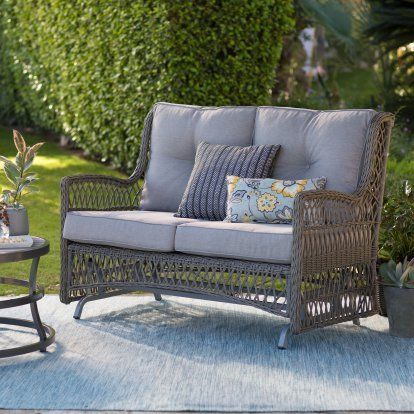 Belham Living Bristol Outdoor Glider Bench With Cushions Throughout Loveseat Glider Benches With Cushions (Photo 16 of 21)
