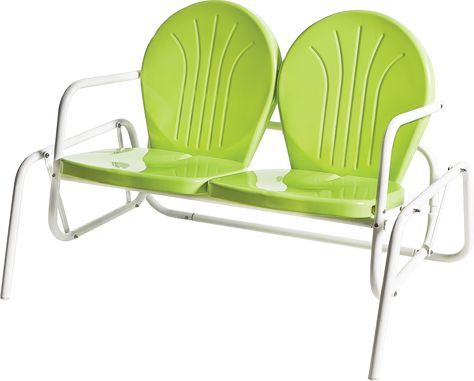 Featured Photo of 20 Inspirations Outdoor Retro Metal Double Glider Benches