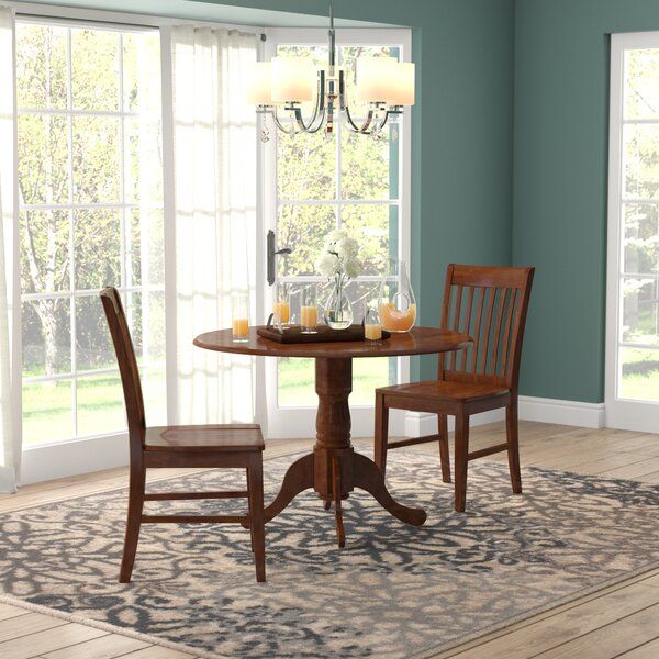 Best And Newest Transitional 4 Seating Double Drop Leaf Casual Dining Tables With Drop Leaf Table With 2 Chairs (View 11 of 20)