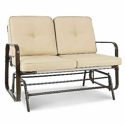 Best Choice Products 2 Person Loveseat Glider Rocking Chair Bench Patio Deck Throughout Loveseat Glider Benches (View 2 of 20)