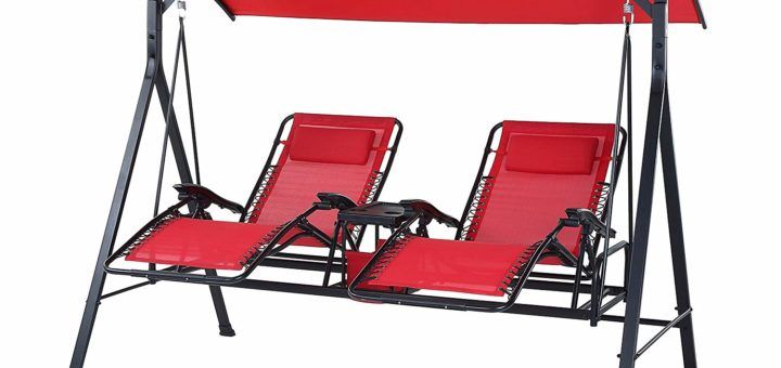 Best Outdoor Reclining Zero Gravity Swing [2020 Update With Canopy Patio Porch Swings With Pillows And Cup Holders (Photo 6 of 20)