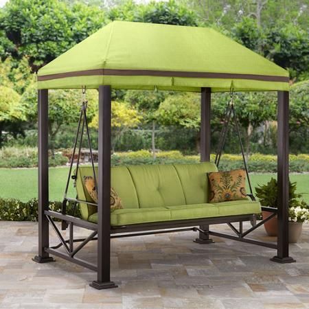 Featured Photo of 2024 Latest Patio Gazebo Porch Canopy Swings