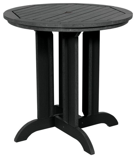 Bistro Transitional 4 Seating Square Dining Tables In Widely Used Sequoia 36" Round Counter Bistro Dining Table, Black (View 19 of 20)