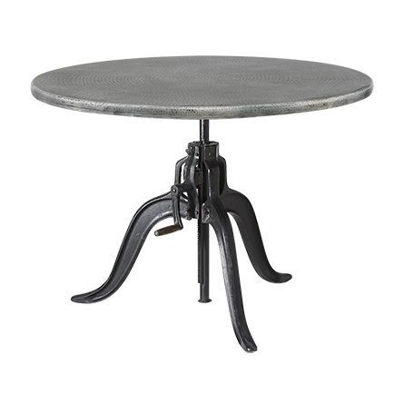 Black Top  Large Dining Tables With Metal Base Copper Finish With Fashionable Zinc Alloy 42" Round Table Top With Large Edison Base (Photo 5 of 20)